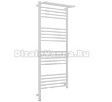Полотенцесушитель электрический Сунержа Богема 3.1 30-6006-1250 130x55 см, подключение слева, матовый белый, лесенка, с полкой