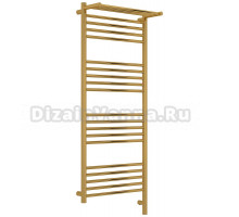 Полотенцесушитель электрический Сунержа Богема 3.1 03-6007-1250 130x55 см, подключение справа, золото, лесенка, с полкой