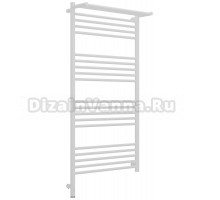 Полотенцесушитель электрический Сунержа Богема 3.1 30-6006-1260 130x65 см, подключение слева, матовый белый, лесенка, с полкой