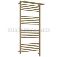 Полотенцесушитель электрический Сунержа Богема 3.1 32-6007-1260 130x65 см, подключение справа, золотой шелк, лесенка, с полкой