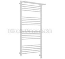 Полотенцесушитель электрический Сунержа Богема 3.1 30-6007-1260 130x65 см, подключение справа, матовый белый, лесенка, с полкой