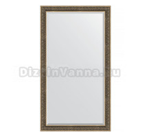 Зеркало напольное Evoform Exclusive Floor BY 6172 114х204 вензель серебряный, в багетной раме, с фацетом