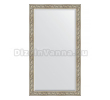 Зеркало напольное Evoform Exclusive Floor BY 6174 115х205 барокко серебро, в багетной раме, с фацетом