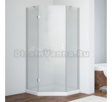 Душевой уголок Vegas Glass Afa-Pen Novo 90 07 10 L профиль матовый хром, стекло сатин