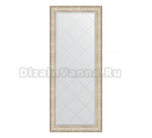 Зеркало напольное Evoform Exclusive-G Floor BY 6336 85х205 виньетка серебро, с фацетом, в багетной раме