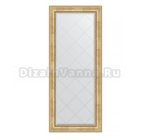 Зеркало напольное Evoform Exclusive-G Floor BY 6338 87х207 состаренное серебро с орнаментом, с фацетом, в багетной раме