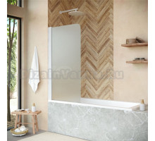 Шторка на ванну Vegas Glass EV NOVO 76 01 10 L профиль белый, стекло сатин