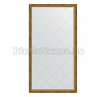 Зеркало напольное Evoform Exclusive-G Floor BY 6343 108х198 состаренная бронза с плетением, с фацетом, в багетной раме