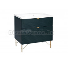 Тумба с раковиной Veedi Monte Lux 90 зеленый, золото