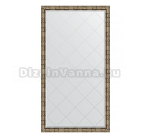Зеркало напольное Evoform Exclusive-G Floor BY 6347 108х198 серебряный бамбук, с фацетом, в багетной раме