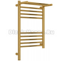 Полотенцесушитель электрический Сунержа Богема 3.1 03-6006-6040 70x45 см, подключение слева, золото, лесенка, с полкой