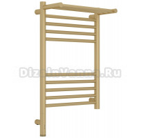 Полотенцесушитель электрический Сунержа Богема 3.1 022-6006-6040 70x45 см, подключение слева, матовая шампань, лесенка, с полкой