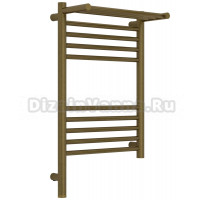 Полотенцесушитель электрический Сунержа Богема 3.1 05-6006-6040 70x45 см, подключение слева, состаренная бронза, лесенка, с полкой