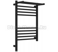 Полотенцесушитель электрический Сунержа Богема 3.1 15-6006-6040 70x45 см, подключение слева, темный титан муар, лесенка, с полкой