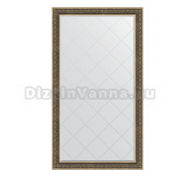 Зеркало напольное Evoform Exclusive-G Floor BY 6372 114х204 вензель серебряный, с фацетом, в багетной раме