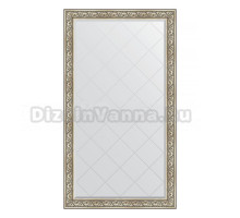 Зеркало напольное Evoform Exclusive-G Floor BY 6374 115х205 барокко серебро, с фацетом, в багетной раме