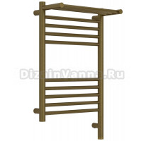 Полотенцесушитель электрический Сунержа Богема 3.1 05-6007-6040 70x45 см, подключение справа, состаренная бронза, лесенка, с полкой