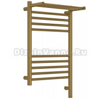 Полотенцесушитель электрический Сунержа Богема 3.1 051-6007-6040 70x45 см, подключение справа, состаренная латунь, лесенка, с полкой