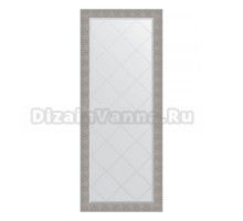 Зеркало напольное Evoform Exclusive-G Floor BY 6383 81х201 чеканка серебряная, с фацетом, в багетной раме