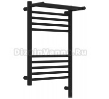 Полотенцесушитель электрический Сунержа Богема 3.1 15-6007-6040 70x45 см, подключение справа, темный титан муар, лесенка, с полкой