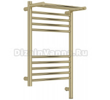 Полотенцесушитель электрический Сунержа Богема 3.1 020-6007-6040 70x45 см, подключение справа, шампань, лесенка, с полкой