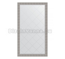 Зеркало напольное Evoform Exclusive-G Floor BY 6386 111х201 чеканка серебряная, с фацетом, в багетной раме