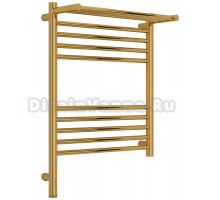 Полотенцесушитель электрический Сунержа Богема 3.1 03-6006-6050 70x55 см, подключение слева, золото, лесенка, с полкой