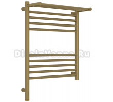 Полотенцесушитель электрический Сунержа Богема 3.1 32-6006-6050 70x55 см, подключение слева, золотой шелк, лесенка, с полкой