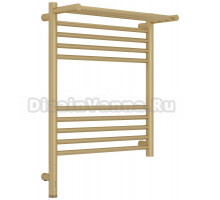 Полотенцесушитель электрический Сунержа Богема 3.1 022-6006-6050 70x55 см, подключение слева, матовая шампань, лесенка, с полкой