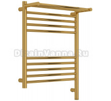Полотенцесушитель электрический Сунержа Богема 3.1 03-6007-6050 70x55 см, подключение справа, золото, лесенка, с полкой