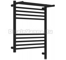 Полотенцесушитель электрический Сунержа Богема 3.1 15-6007-6050 70x55 см, подключение справа, темный титан муар, лесенка, с полкой