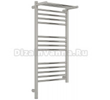 Полотенцесушитель электрический Сунержа Богема 3.1 00-6006-8040 90x45 см, подключение слева, без покрытия, лесенка, с полкой