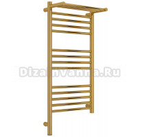 Полотенцесушитель электрический Сунержа Богема 3.1 03-6006-8040 90x45 см, подключение слева, золото, лесенка, с полкой