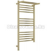 Полотенцесушитель электрический Сунержа Богема 3.1 020-6006-8040 90x45 см, подключение слева, шампань, лесенка, с полкой