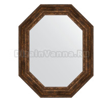 Зеркало Evoform Octagon BY 7272 82х102 состаренное дерево с орнаментом, в багетной раме