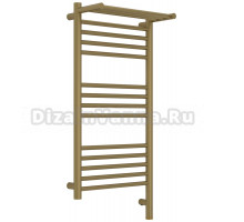 Полотенцесушитель электрический Сунержа Богема 3.1 32-6007-8040 90x45 см, подключение справа, золотой шелк, лесенка, с полкой