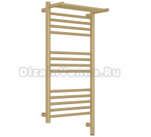 Полотенцесушитель электрический Сунержа Богема 3.1 022-6007-8040 90x45 см, подключение справа, матовая шампань, лесенка, с полкой