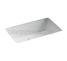 Раковина встраиваемая снизу Ceramicanova Era CN15004 53 глянцевая белая, прямоугольная