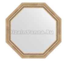 Зеркало Evoform Octagon BY 7315 68 состаренное серебро с плетением, в багетной раме