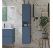 Шкаф-пенал для ванной ЗОВ Дион 30 серо-синий