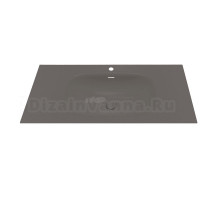 Мебельная раковина Oliveeka M115B100 99 накладная, темная коричневая, прямоугольная