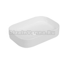 Накладная раковина Oliveeka 9690A 56 глянцевая белая, прямоугольная