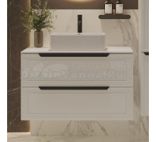 Тумба с раковиной ЗОВ Севилья 100 подвесная, матовая белая, белая