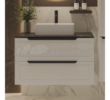 Тумба с раковиной ЗОВ Севилья 100 подвесная, матовая белая, куритиба