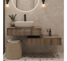 Тумба с раковиной ЗОВ Токио 80 древесина аттик, с тумбой без вырезов