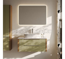 Мебель для ванной комнаты ЗОВ Валенсия 100 подвесная, зеленый тростник, белая