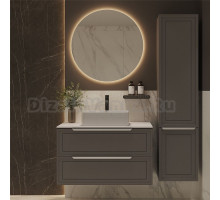 Мебель для ванной комнаты ЗОВ Севилья 100 подвесная, платиновая, белая