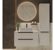 Мебель для ванной комнаты ЗОВ Севилья 100 подвесная, матовая белая, белая