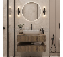 Мебель для ванной комнаты ЗОВ Токио 100 древесина аттик, с тумбой без вырезов