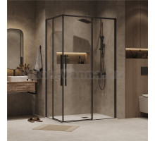 Душевой уголок Grossman Galaxy 300.K33.01.1190.21.00 110х90 см, профиль матовый черный, стекло прозрачное